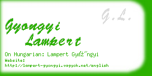 gyongyi lampert business card